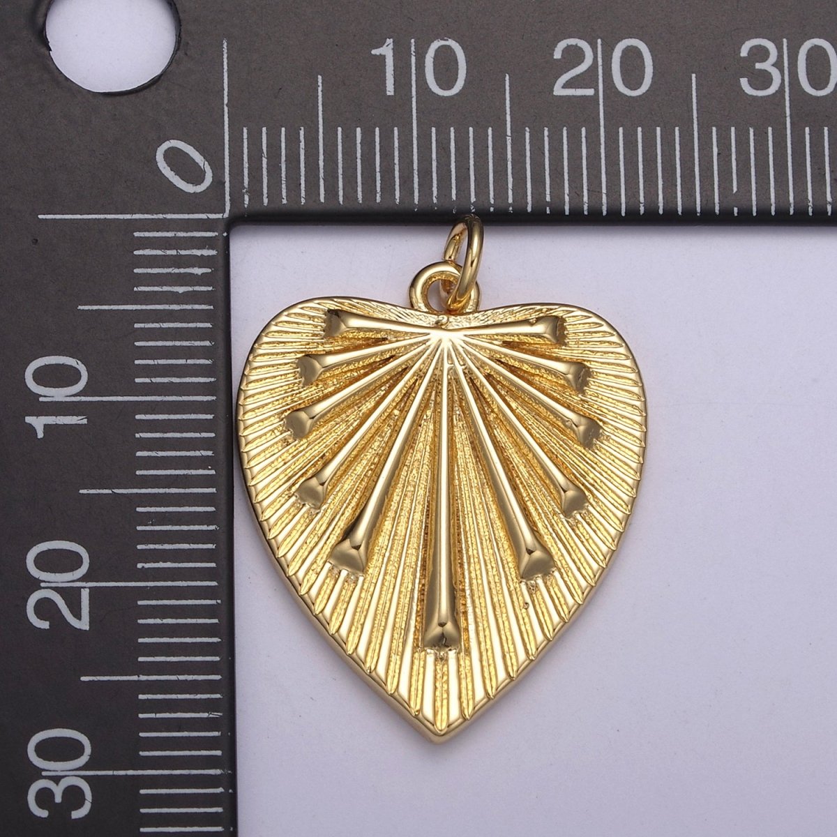 14k Gold Filled Heart Pendant, Heart Necklace, Heart Medallion, Heart Charm, Love Pendant, Gold Heart Pendant N-308 - DLUXCA