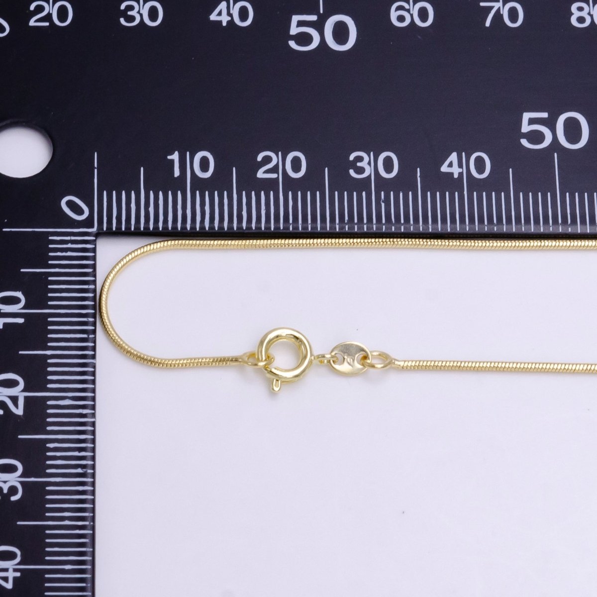 14k Yellow Gold Snake Chain Necklace 18 Inches - Etsy