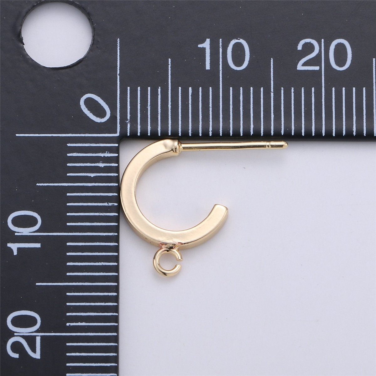 14k Gold Filled Huggie w/ open link Lever back earring making 10mm, Nickel free Lead Free for Earring Charm Making Findings K-197 L-573 - DLUXCA