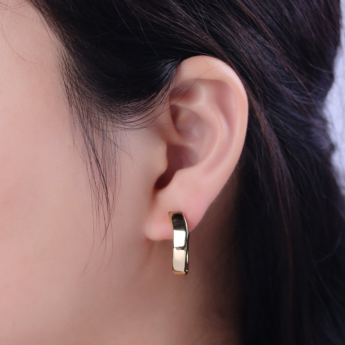 14K Gold Filled Hypoallergenic Filigree Latch Back Lever Ear Hook Earrings T-292 - DLUXCA