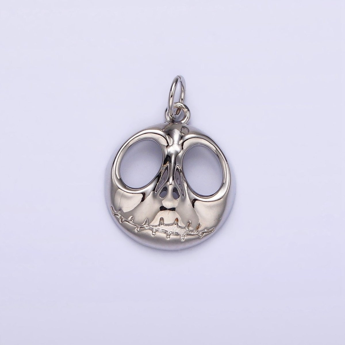 14K Gold Filled Jack Nightmare Before Christmas Open Round Charm in Gold & Silver | AG398 AG399 - DLUXCA