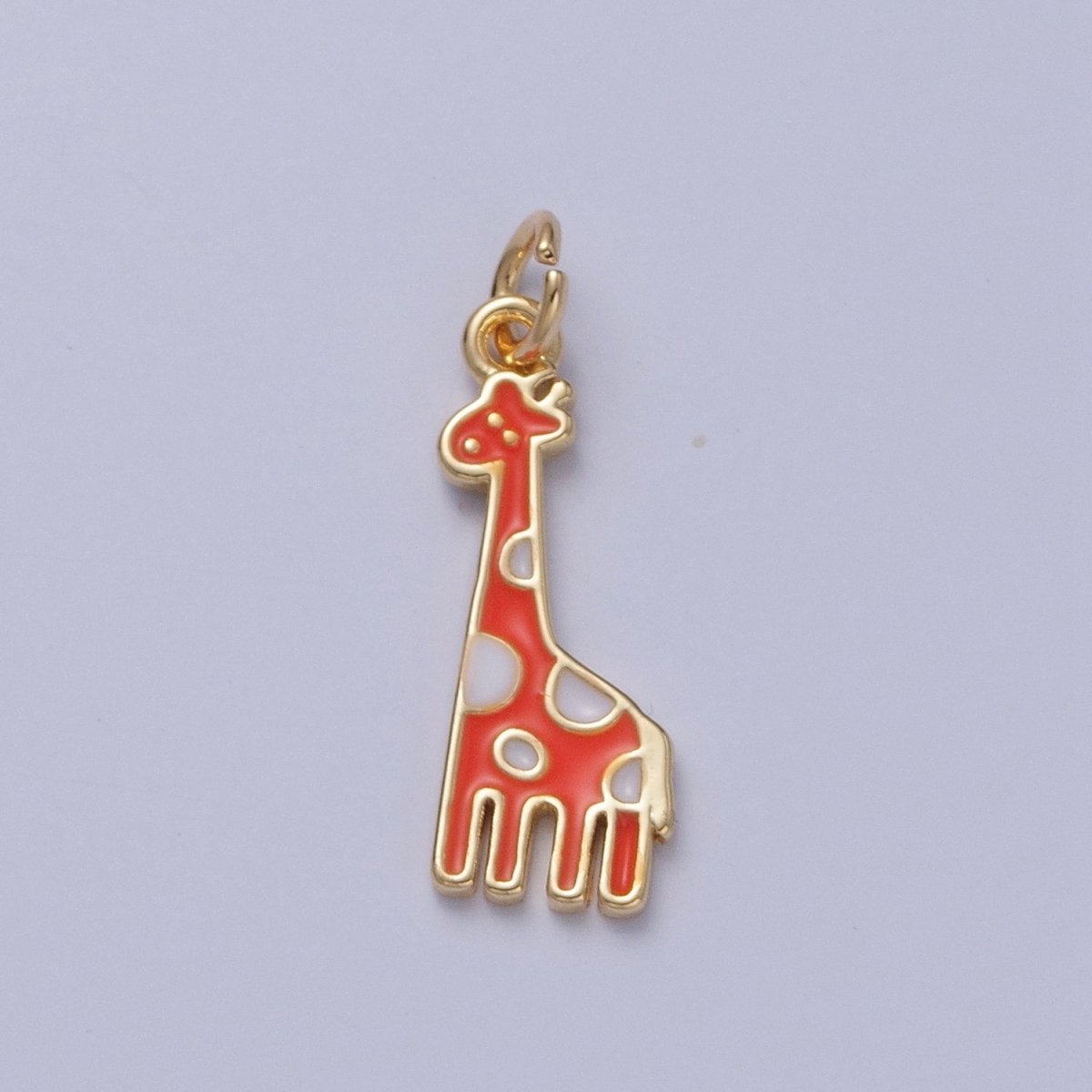 14K Gold Filled Kawaii Enamel Giraffe Safari Charm | X-091 - X-099 - DLUXCA