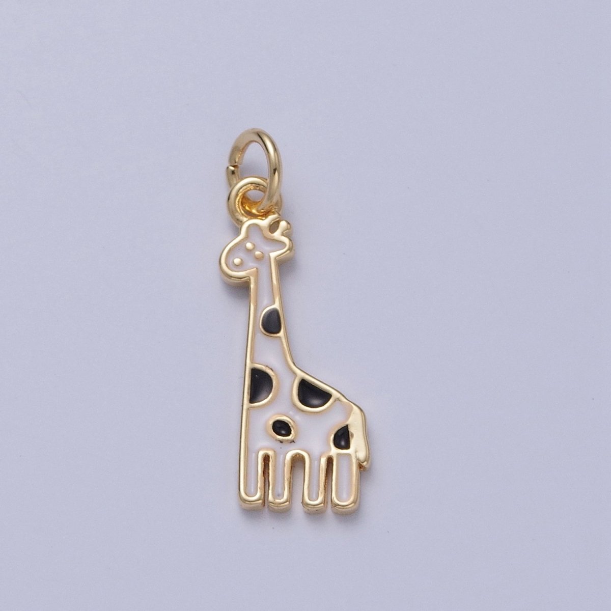 14K Gold Filled Kawaii Enamel Giraffe Safari Charm | X-091 - X-099 - DLUXCA