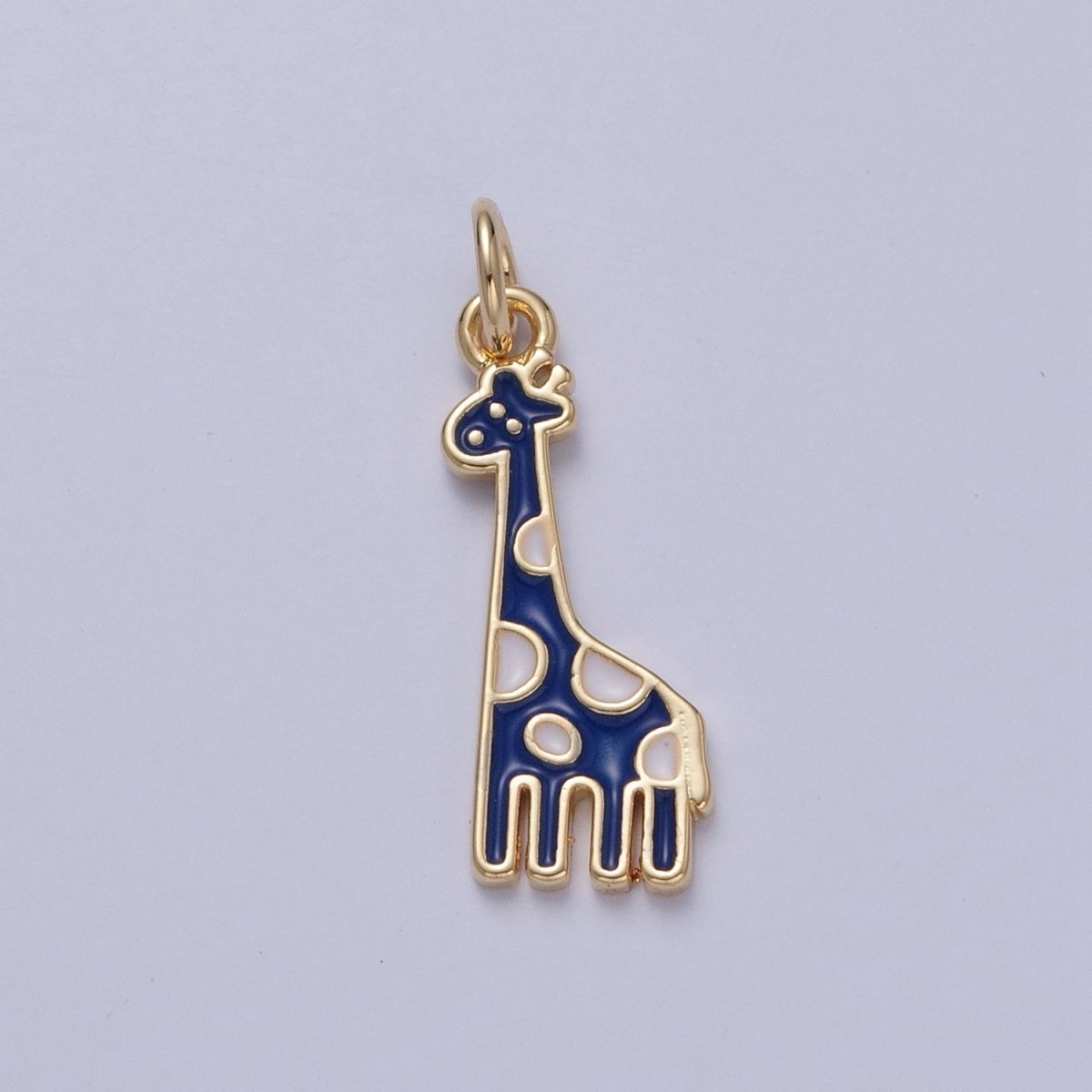 14K Gold Filled Kawaii Enamel Giraffe Safari Charm | X-091 - X-099 - DLUXCA