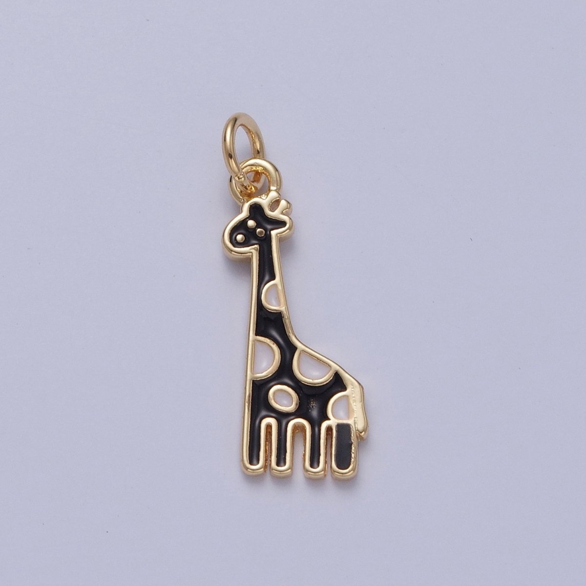 14K Gold Filled Kawaii Enamel Giraffe Safari Charm | X-091 - X-099 - DLUXCA