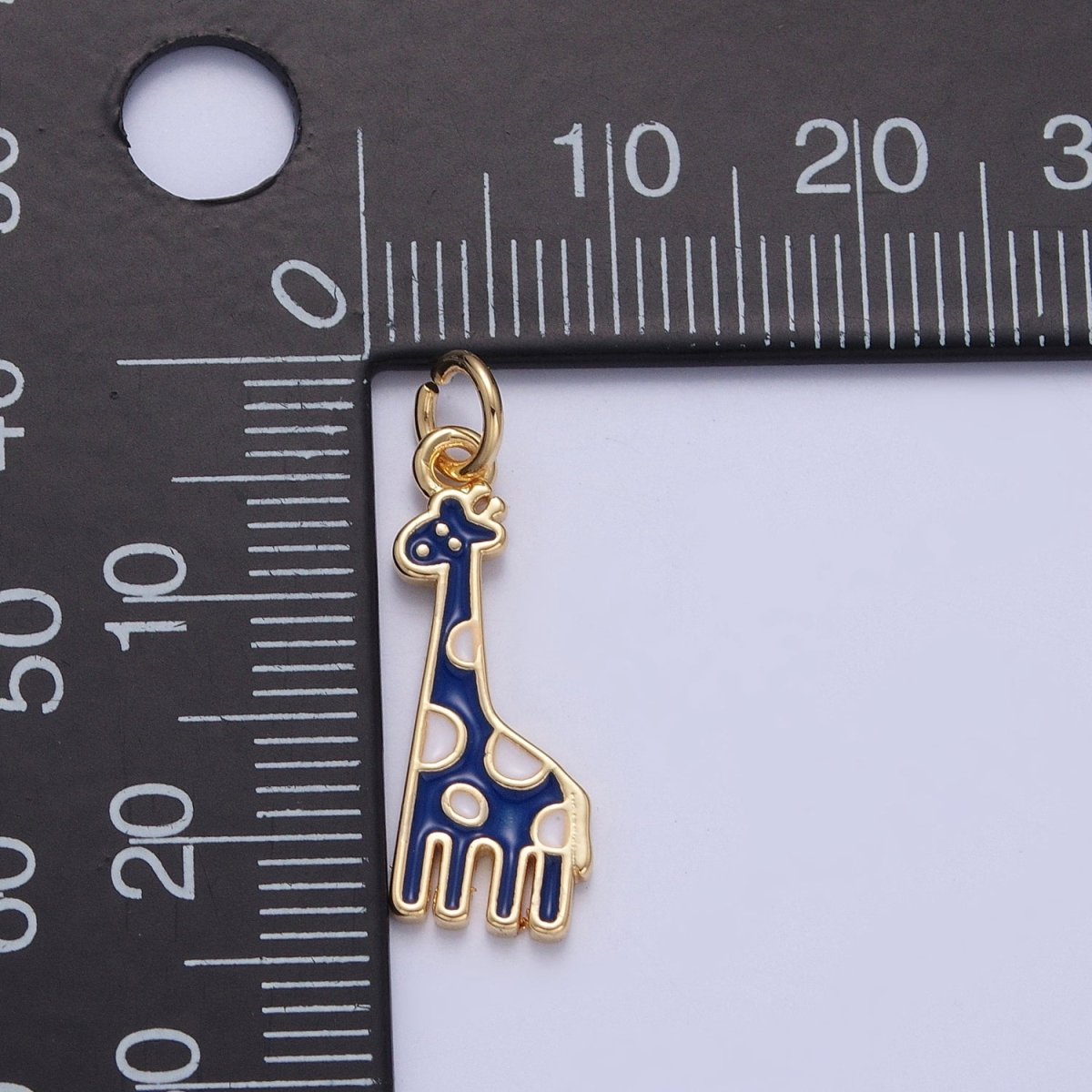 14K Gold Filled Kawaii Enamel Giraffe Safari Charm | X-091 - X-099 - DLUXCA