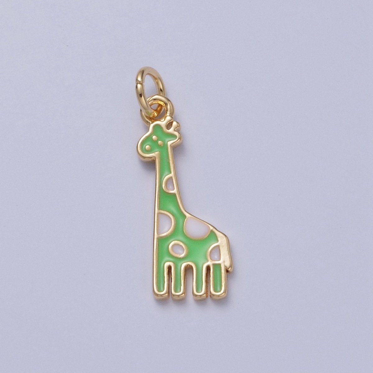 14K Gold Filled Kawaii Enamel Giraffe Safari Charm | X-091 - X-099 - DLUXCA