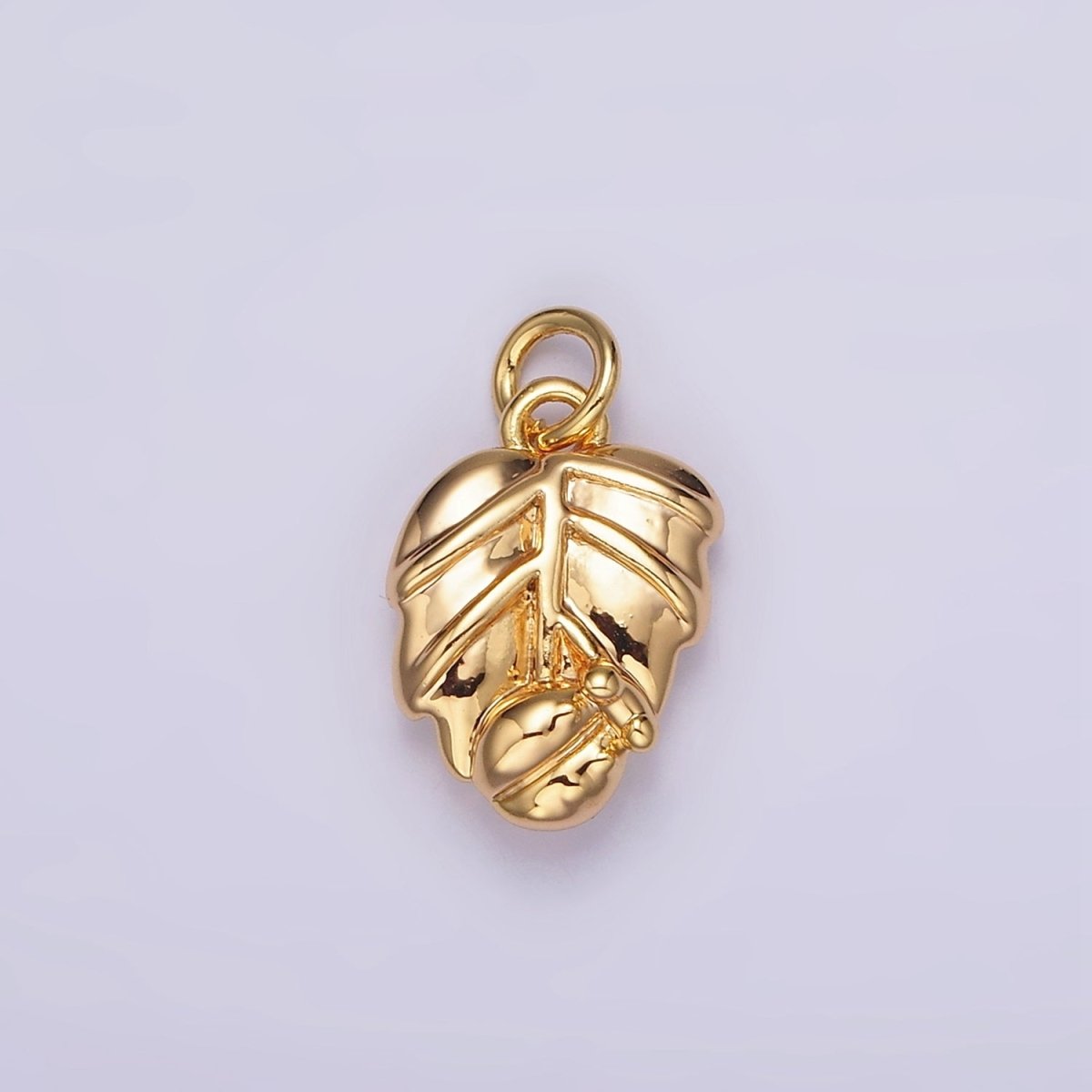 14K Gold Filled Ladybug Palm Leaf Add-On Charm | N-1768 - DLUXCA