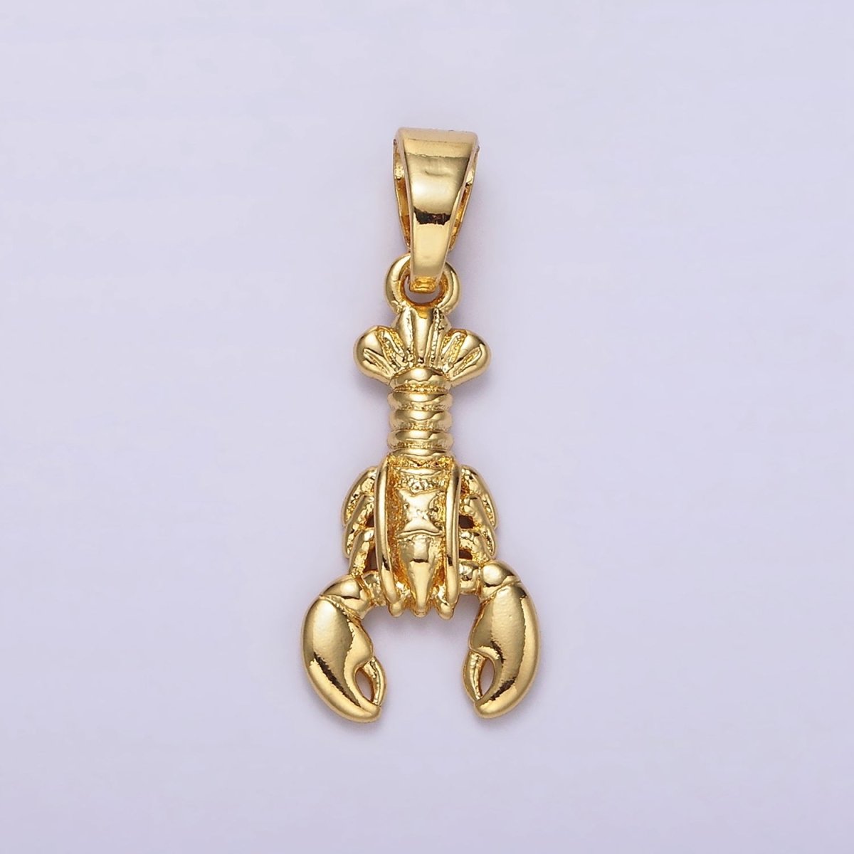 14K Gold Filled Lobster Crustacean Sea Animal Pendant | AH044 - DLUXCA