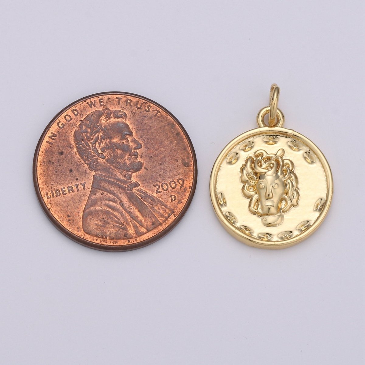 14K Gold Filled Medusa charms, 20x15mm Gold Pendant, coin charms, Gold charms, medallion charms, disc charm, Greek Charm D-539 - DLUXCA
