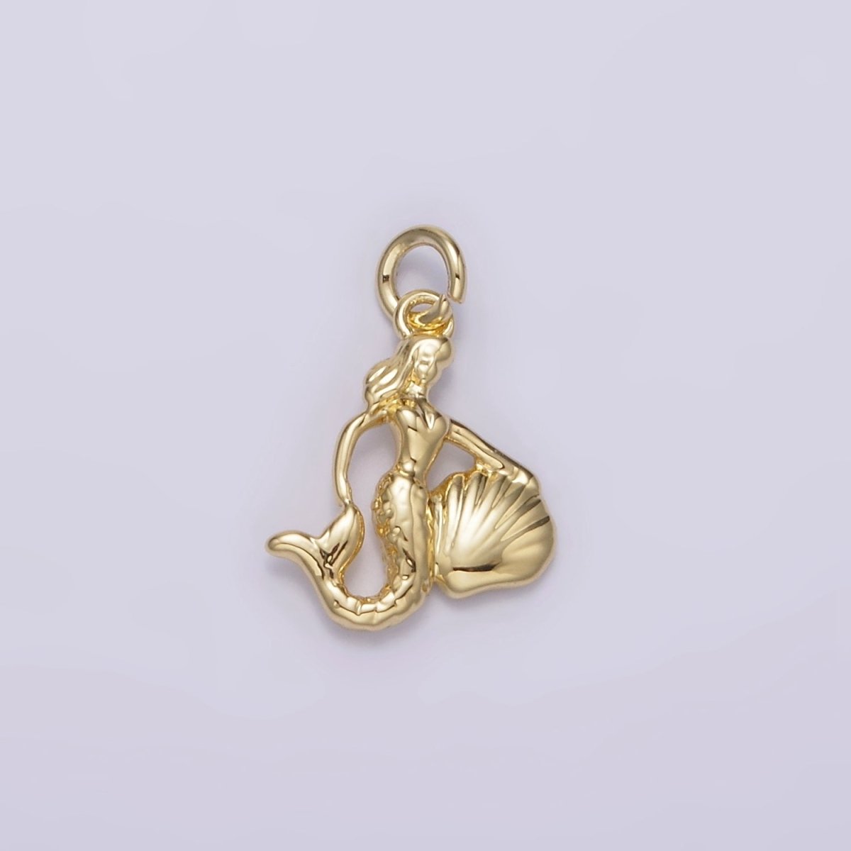 14K Gold Filled Mini Mermaid Clam Sea Shell Add-On Charm | AG230 - DLUXCA