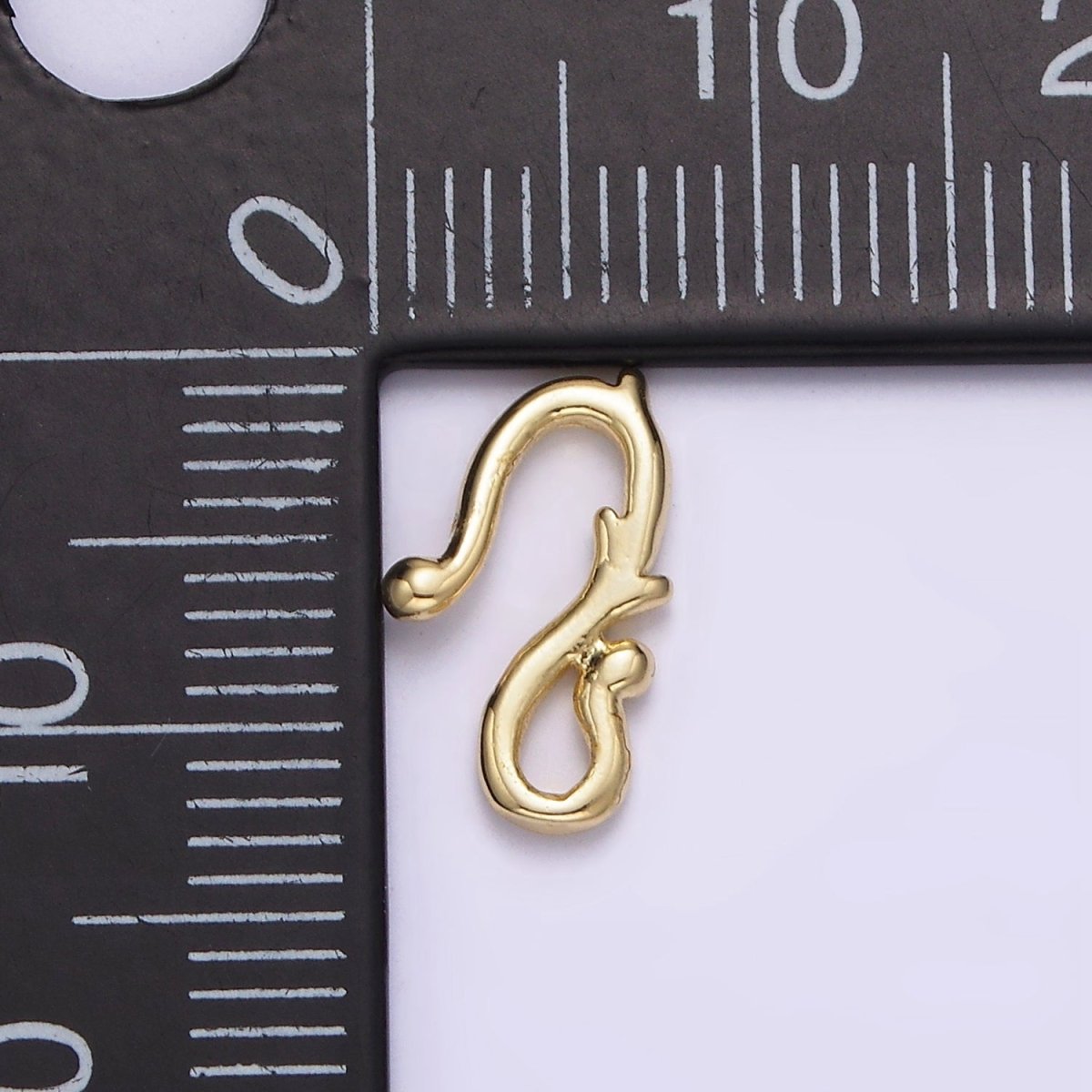 14K Gold Filled Mini Molten Vine Hook Closure Findings Supply | Z658 - DLUXCA