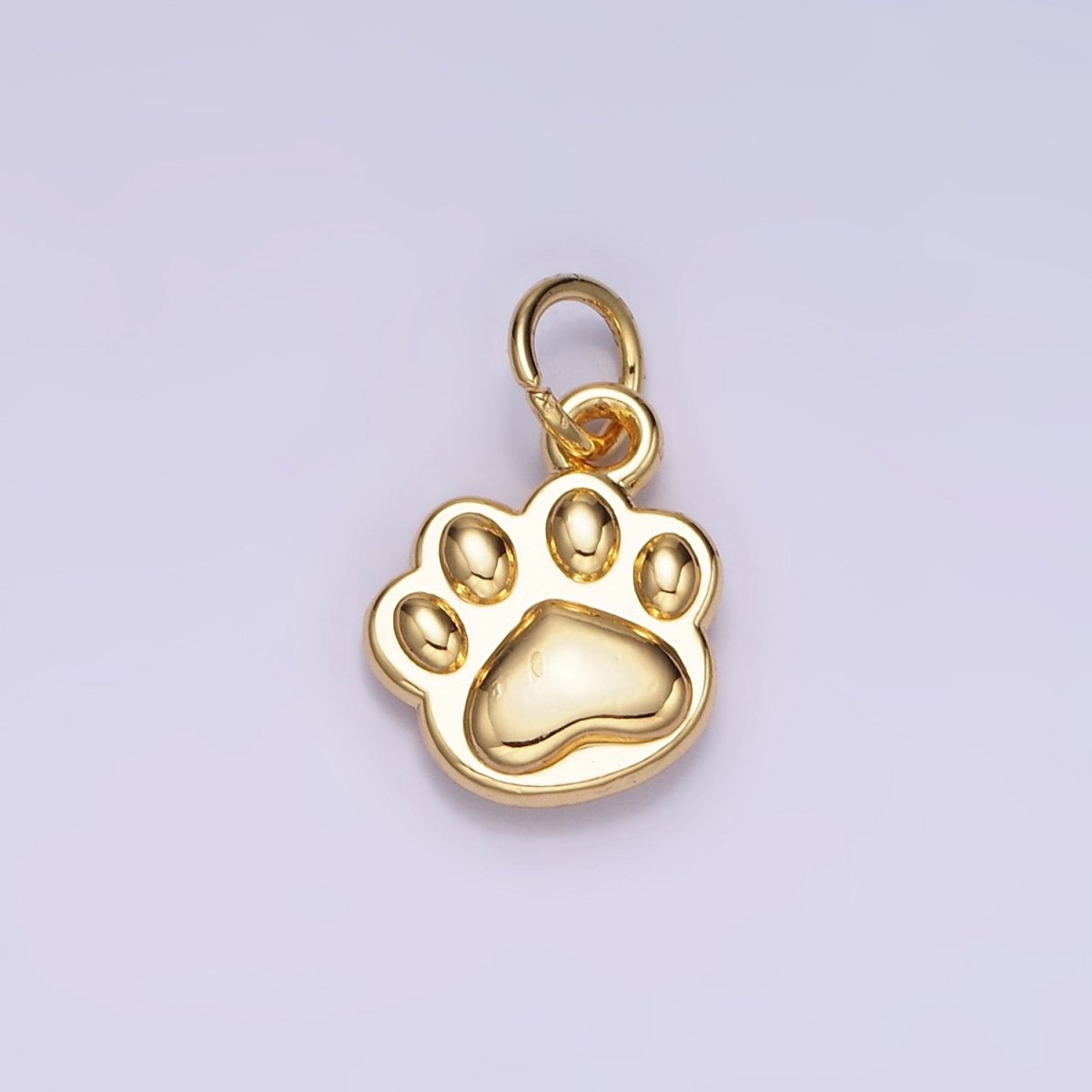 14K Gold Filled Mini Pet Pawprint Animal Minimalist Add-On Charm | AG652 - DLUXCA