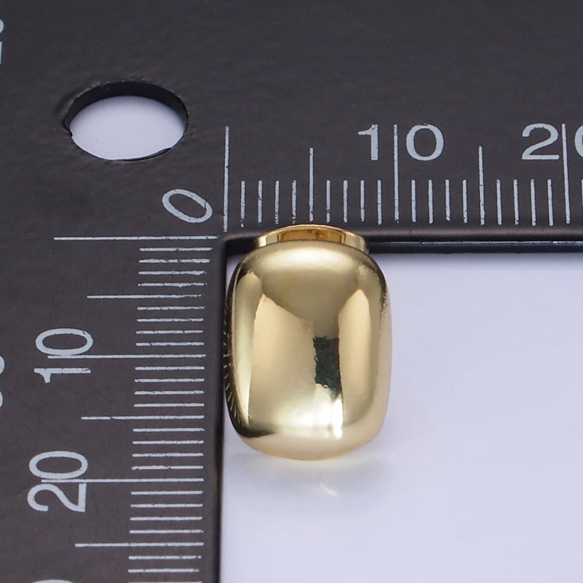 14K Gold Filled Mini Rectangular Bar Stud Earrings in Gold & Silver | AB1294 AB1295 - DLUXCA