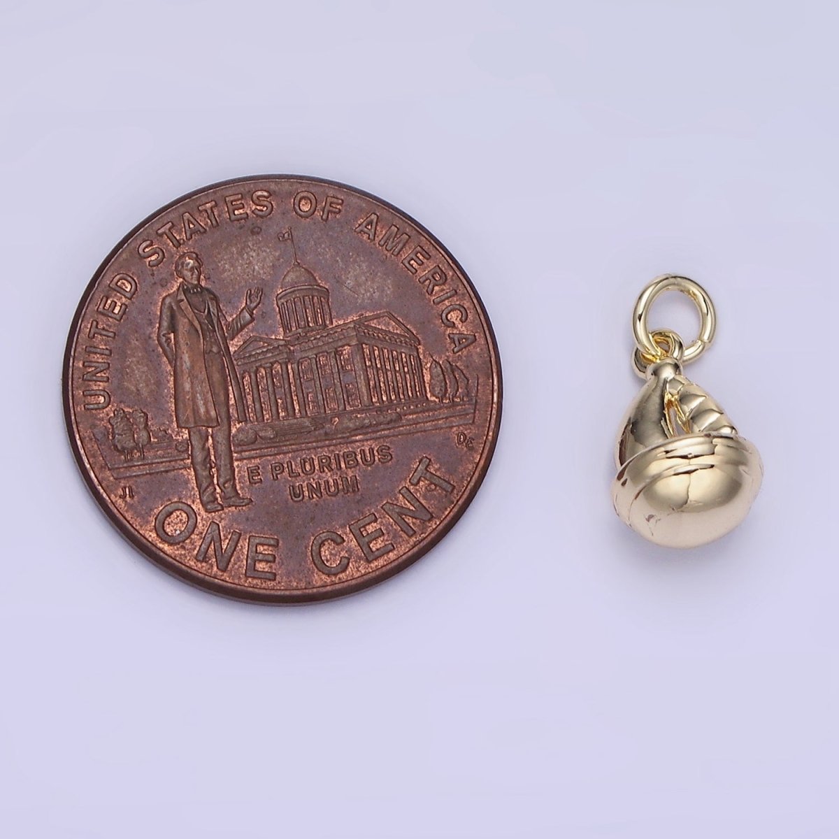 14K Gold Filled Mini Round Boat Charm | AG-663 - DLUXCA