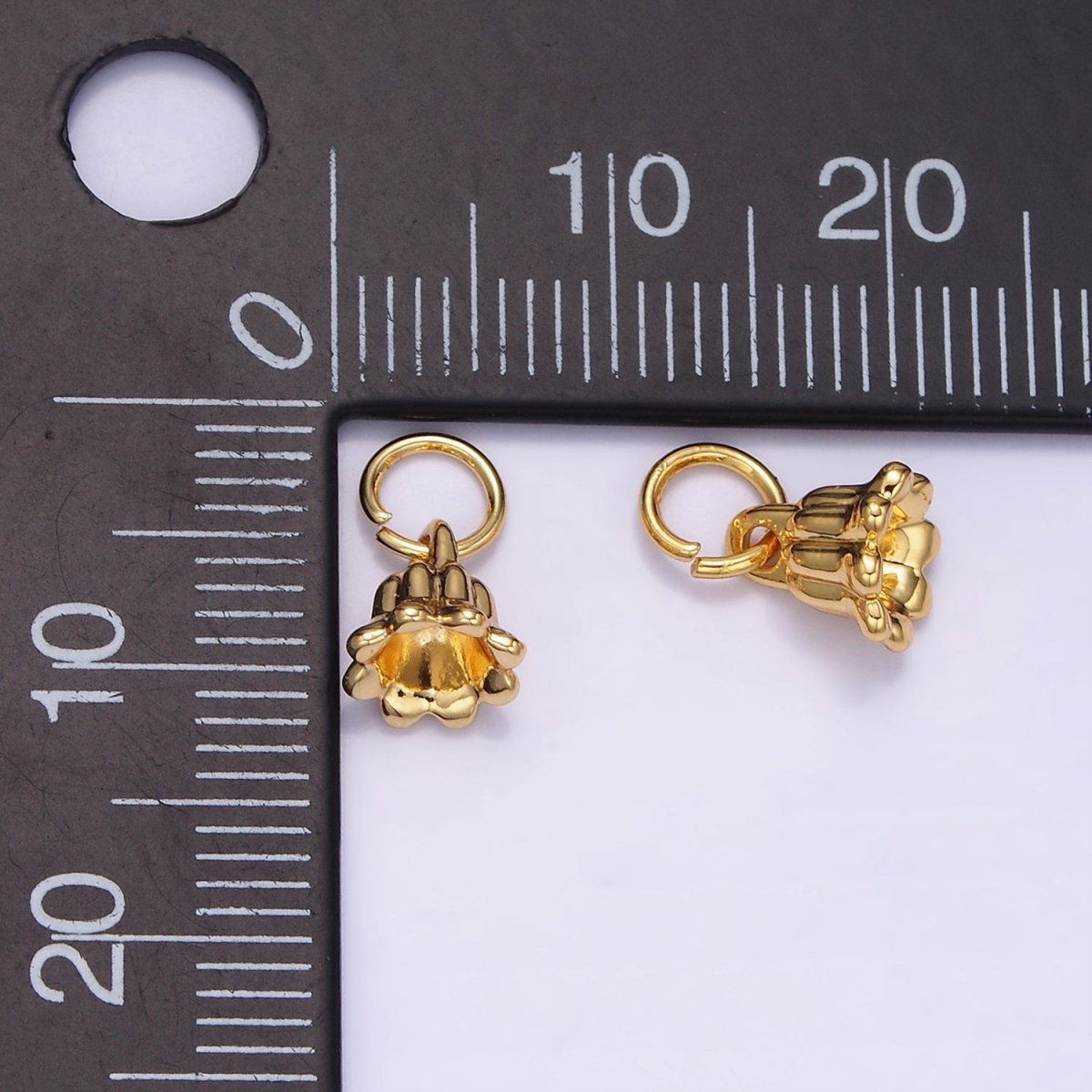 14K Gold Filled Mini Tulip Flower Minimalist Add-On Charm | AG651 - DLUXCA