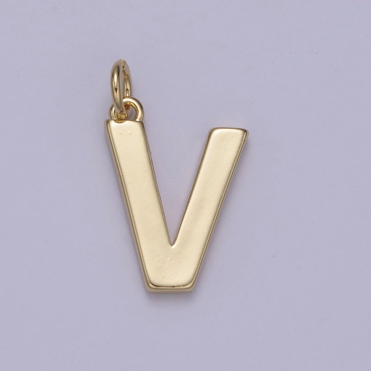 14k Gold Filled Minimalist Font Initial Letters Pendant Charm