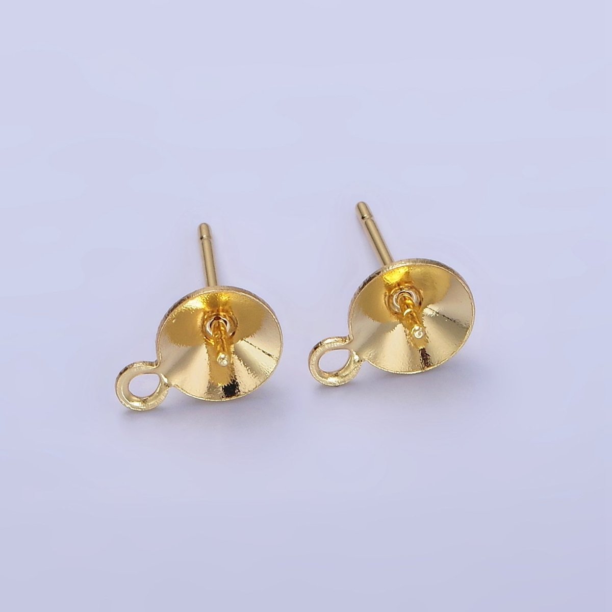 14K Gold Filled Minimalist Needle Drill Stud Earrings Findings | Z758 - DLUXCA
