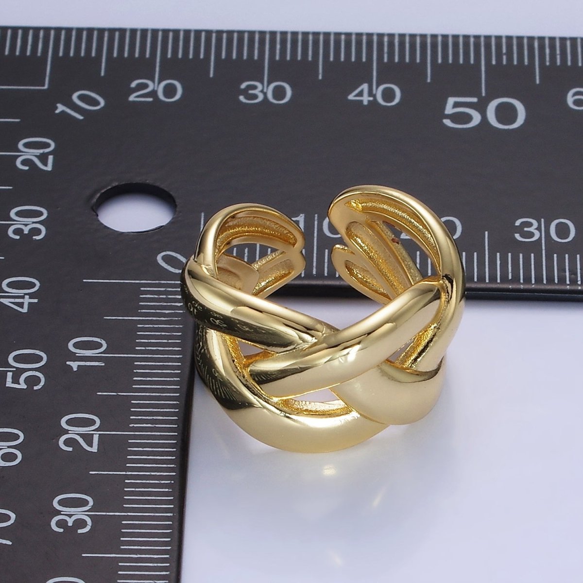 14K Gold Filled Multiple Band Fold Ring in Gold & Silver | O1349 O1350 - DLUXCA