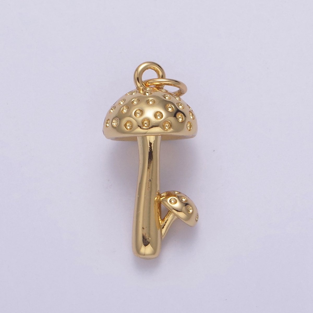 14k Gold Filled Mushroom Charms, Cute Mushroom Pendant, Tiny Gold Shroomie Charms N-749 - DLUXCA