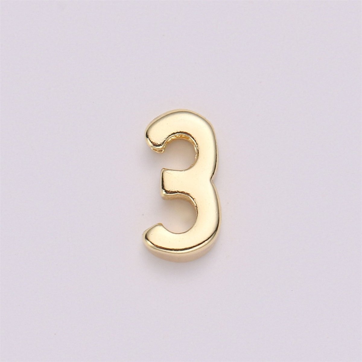 14k Gold Filled Number Charms With 1.5mm Open Sides, Lucky number set for necklace jewelry bracelet making Supply Slide Letter Pendant - DLUXCA