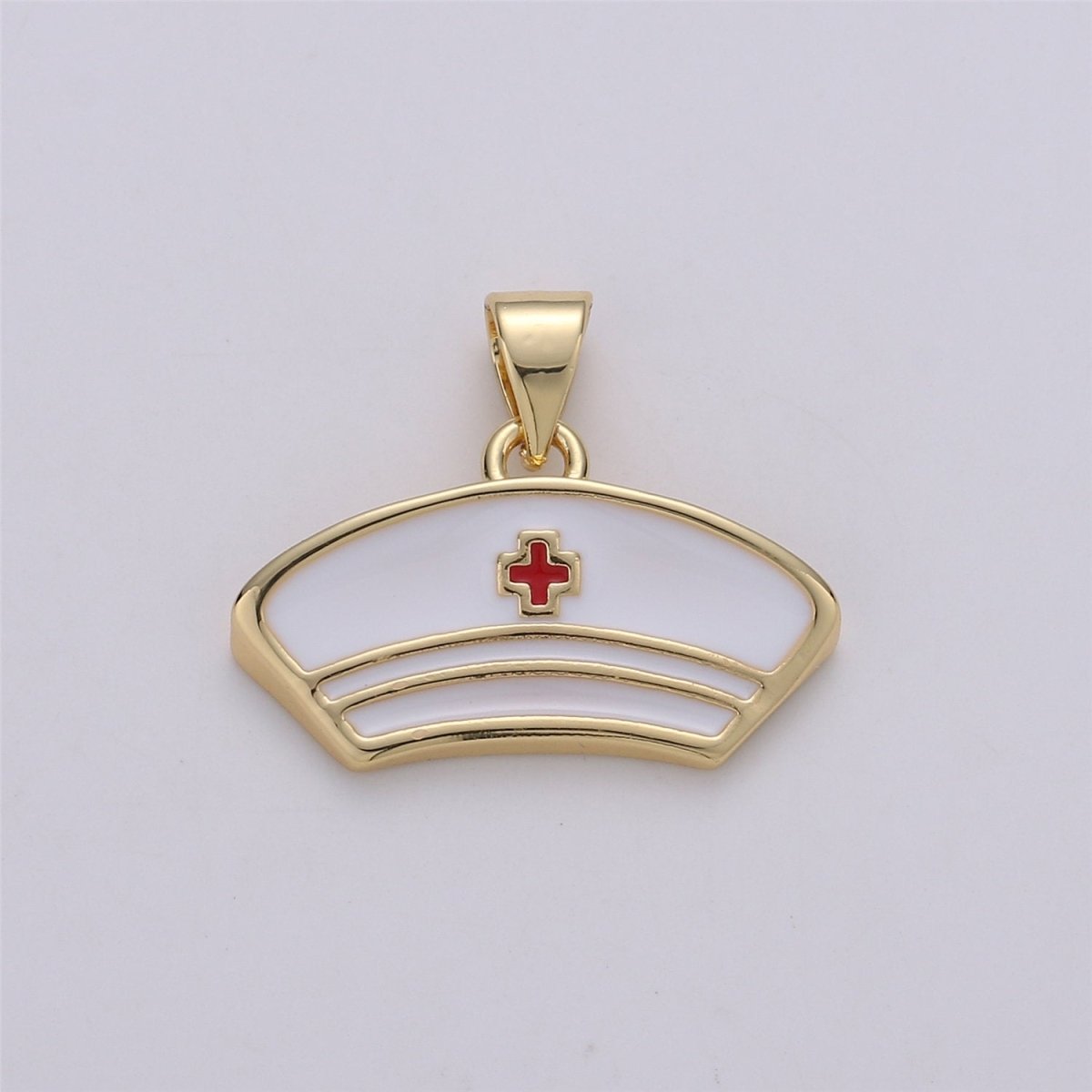 14k Gold Filled Nurse Charm Nurse Hospital First Responder Jewelry, Thank you gift for Nurse, Doctor RN Necklace Jewelry making supply I-571 - DLUXCA