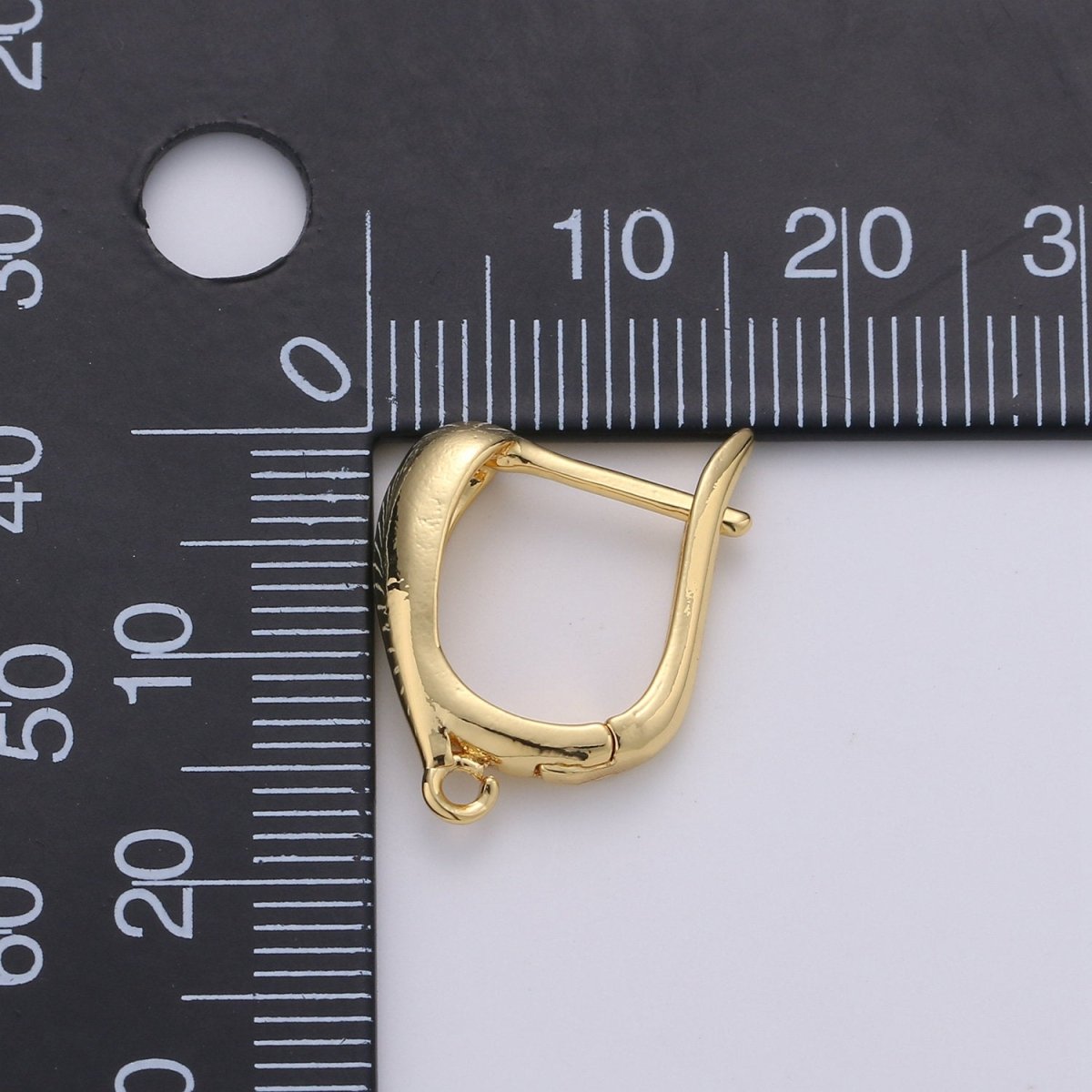 14k Gold Filled one touch w/ open link Lever back earring making, 11x17 mm, Nickel free Lead Free for Earring Charm Making Findings K-684 - K-686 - DLUXCA