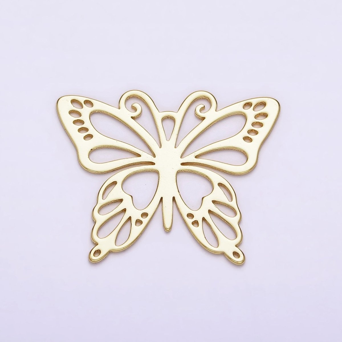 14K Gold Filled Open Antenna Butterfly Mariposa Charm | AC1454 - DLUXCA