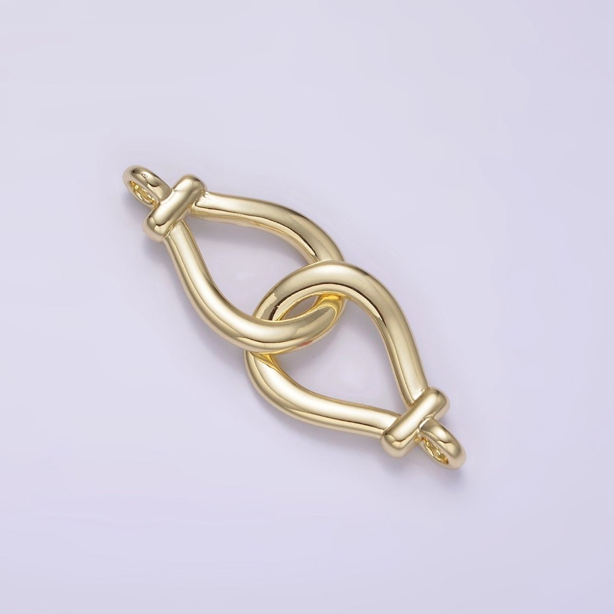 14K Gold Filled Open Teardrop Over Lap Loop Band Minimalist Connector | G-063 - DLUXCA