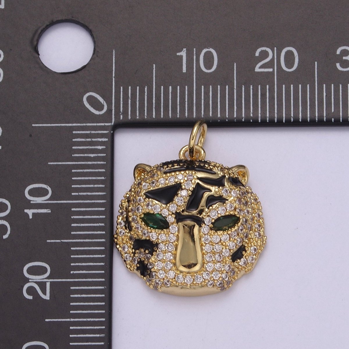 14k Gold Filled Panther Pendant Leopard Animal Head Charm DIY Necklace Bracelet Jewelry Making Supplies W-191 - DLUXCA
