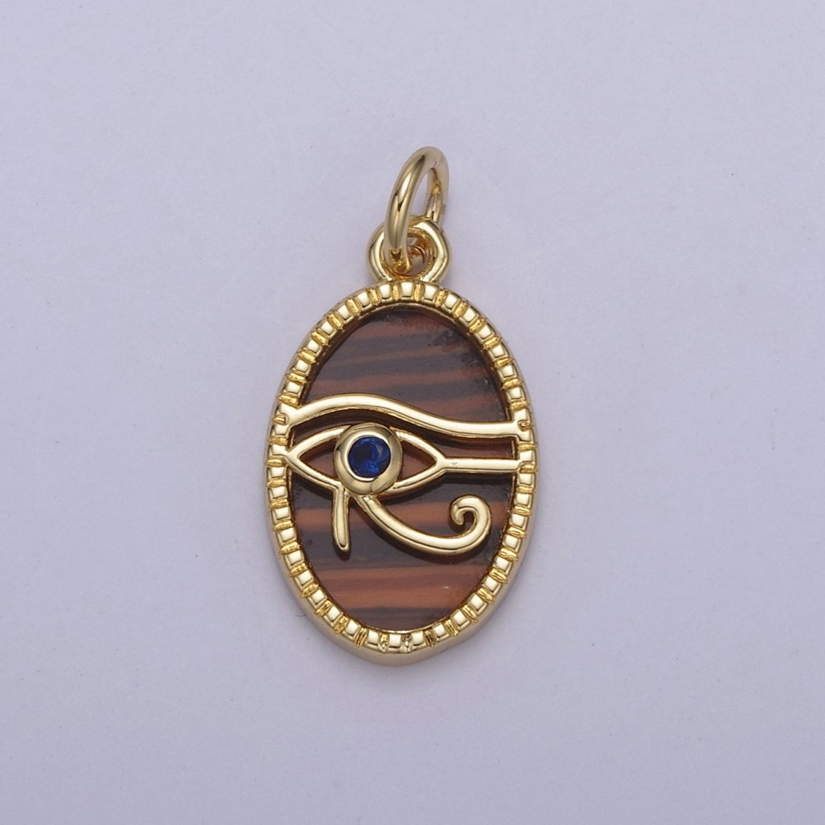 14K Gold Filled Pearl, Tiger Eye, Abalone Shell Charm Pendant Eye Of Ra Charm for Amulet Green Necklace Bracelet Jewelry Making N-771 - N-773 - DLUXCA