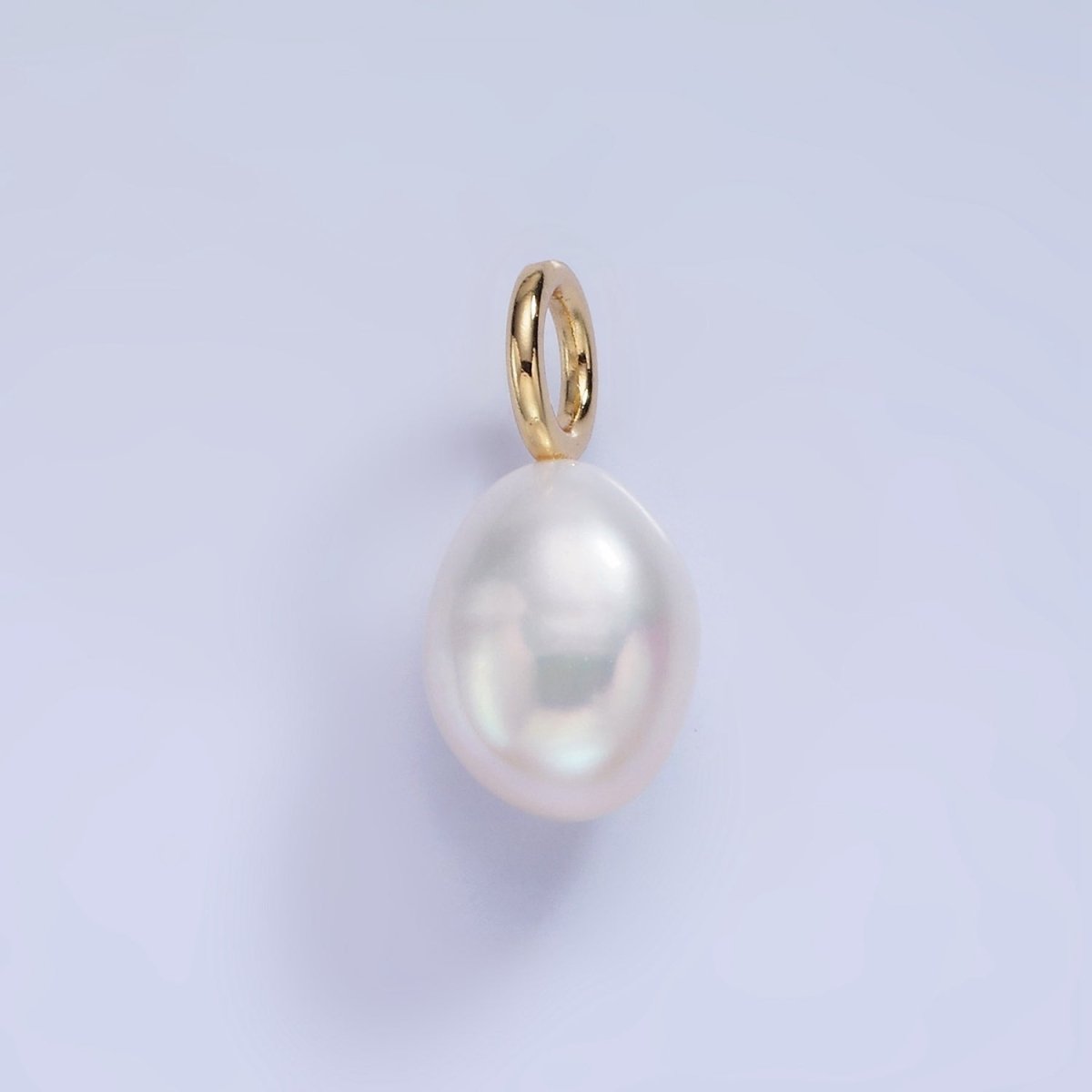 14K Gold Filled Pink, White, Purple Oval Freshwater Pearl Drop Pendant | P1675 - P1677 - DLUXCA