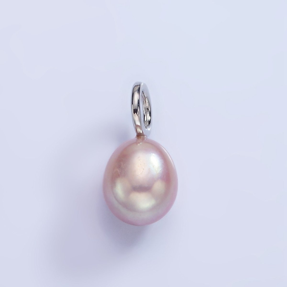 14K Gold Filled Pink, White, Purple Oval Freshwater Pearl Drop Pendant | P1675 - P1677 - DLUXCA