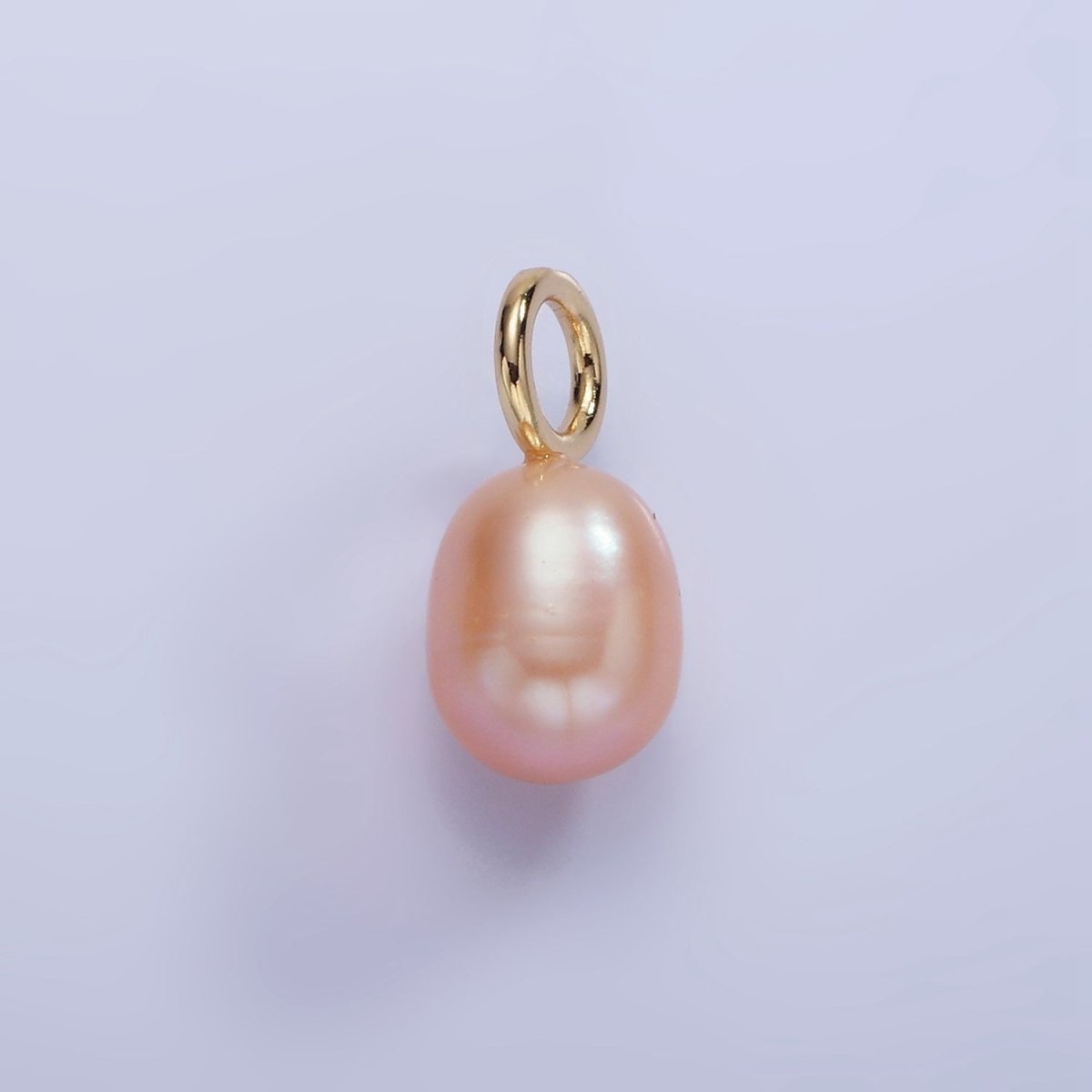 14K Gold Filled Pink, White, Purple Oval Freshwater Pearl Drop Pendant | P1675 - P1677 - DLUXCA