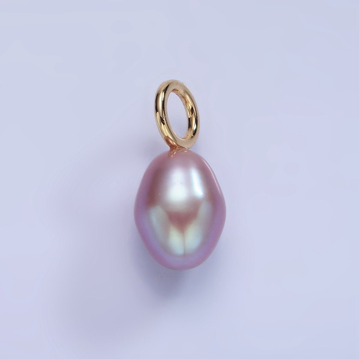 14K Gold Filled Pink, White, Purple Oval Freshwater Pearl Drop Pendant | P1675 - P1677 - DLUXCA