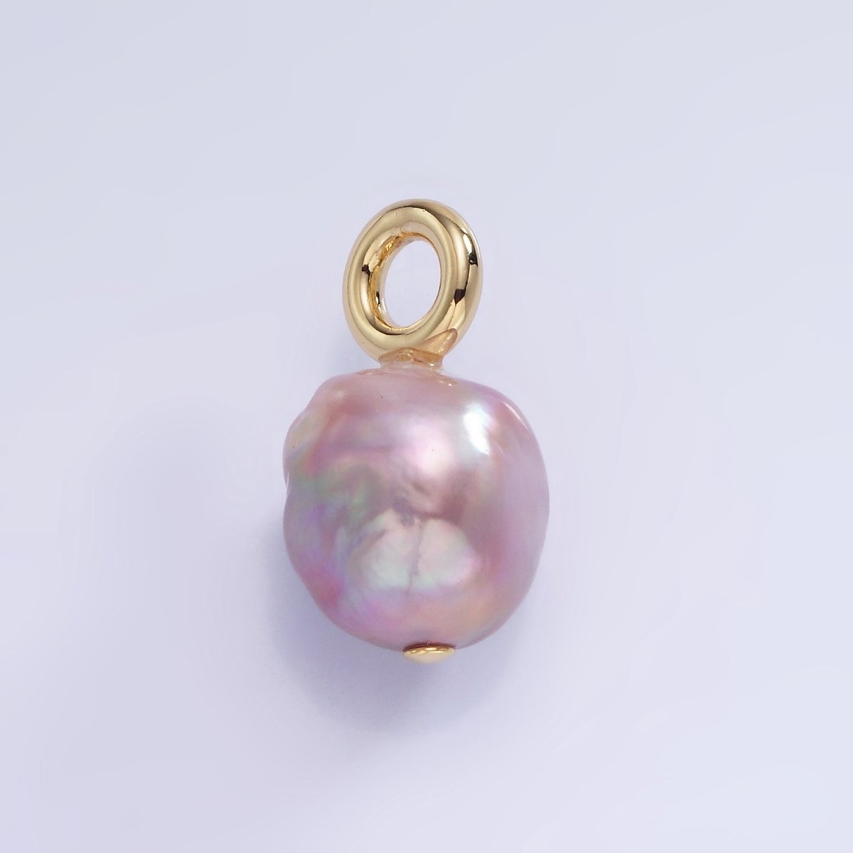 14K Gold Filled Purple Freshwater Pearl Drop Pendant | P1705 - DLUXCA