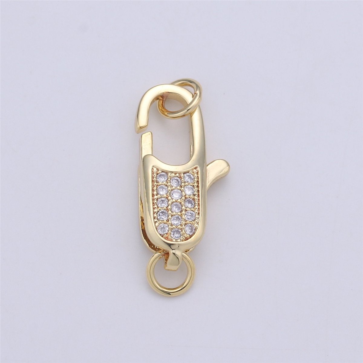 14K Gold Filled Rectangle Lobster Clasp for Necklace Bracelet Jewelry Making Supplies Chain Findings Micro Pave Clasp K-382 K-821 K-866 K-873 - DLUXCA
