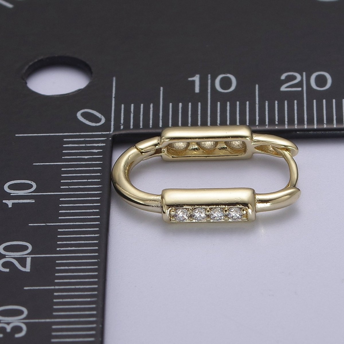 14k Gold Filled Rectangular Hoop Earring Classic Gold Oblong Hoop Earring Minimalist Rectangle Earring V-158 - DLUXCA