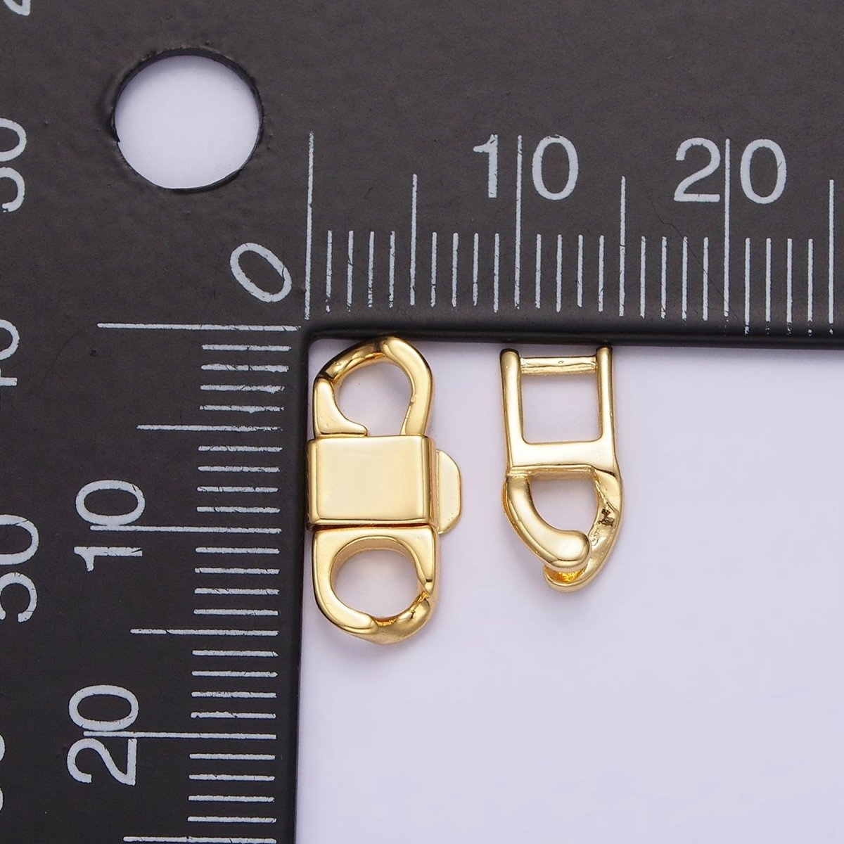 14K Gold Filled Snap Lock Minimalist Jewelry Closure Findings Supply Set | Z593 Z594 - DLUXCA