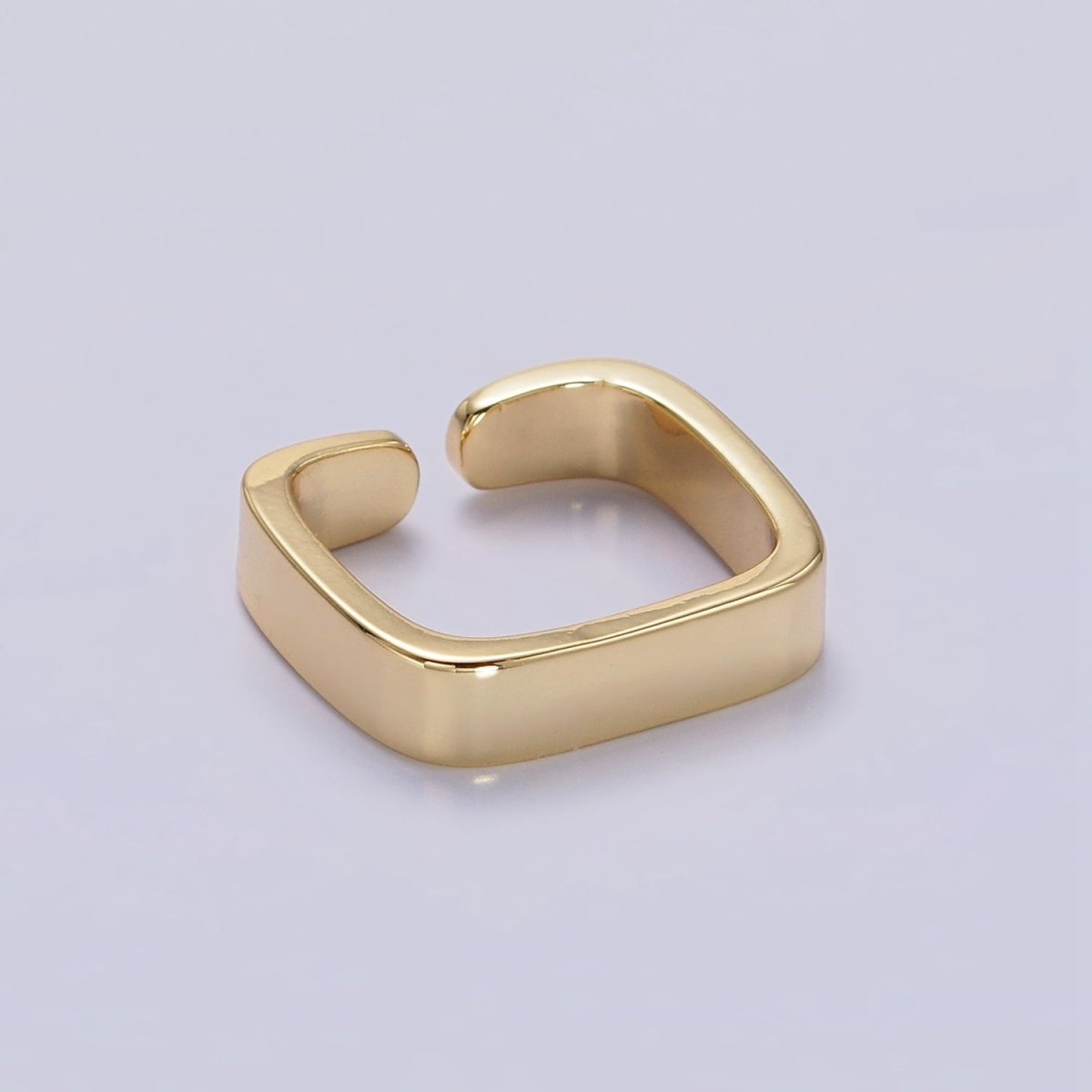 14K Gold Filled Square Geometric Band Ring | S-512 - DLUXCA