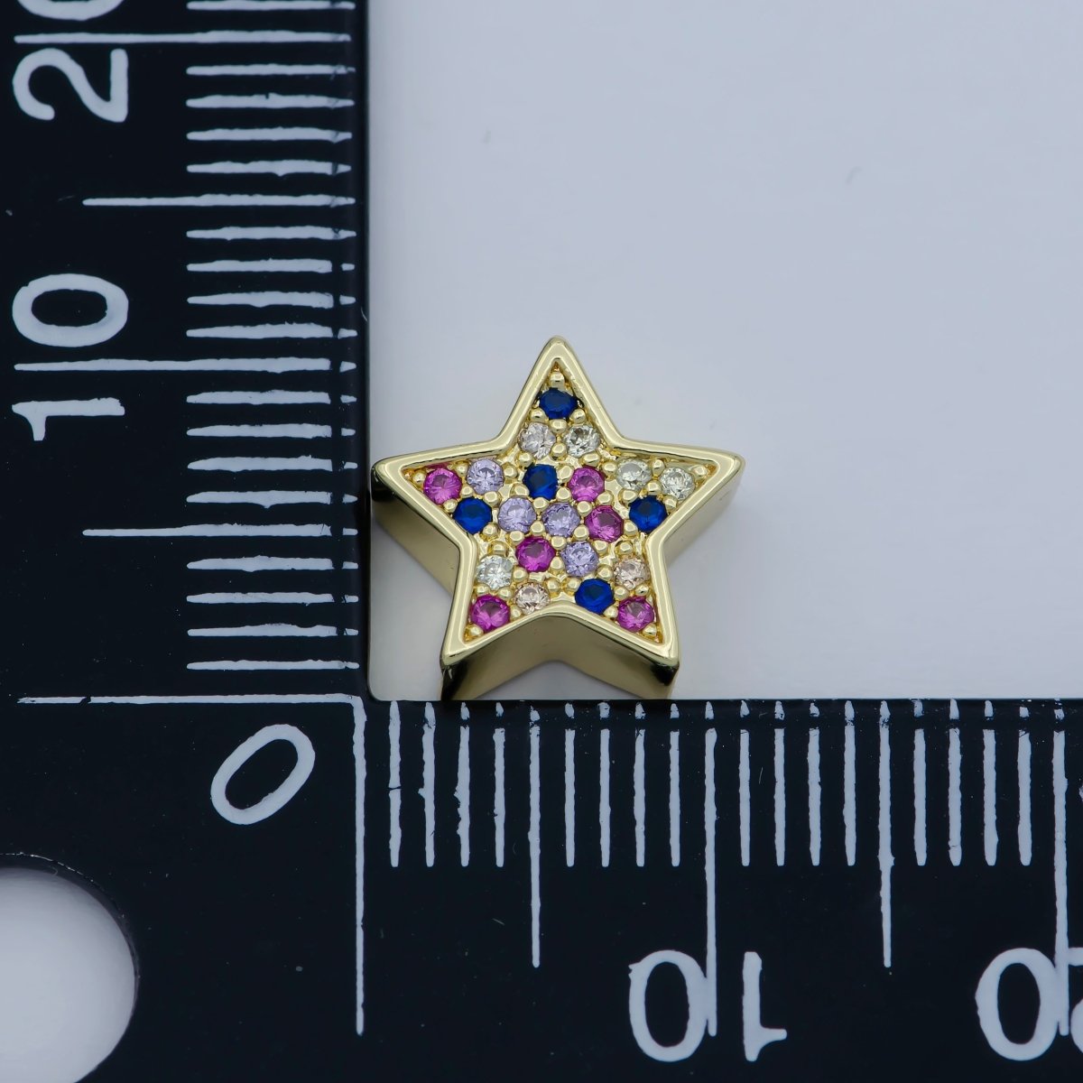 14k Gold Filled Star Beads, Star Spacer Beads, Gold Bracelet Charms Rose Gold Silver Love Jewelry Supplies Component findings 10MM B-558 to B-563 - DLUXCA