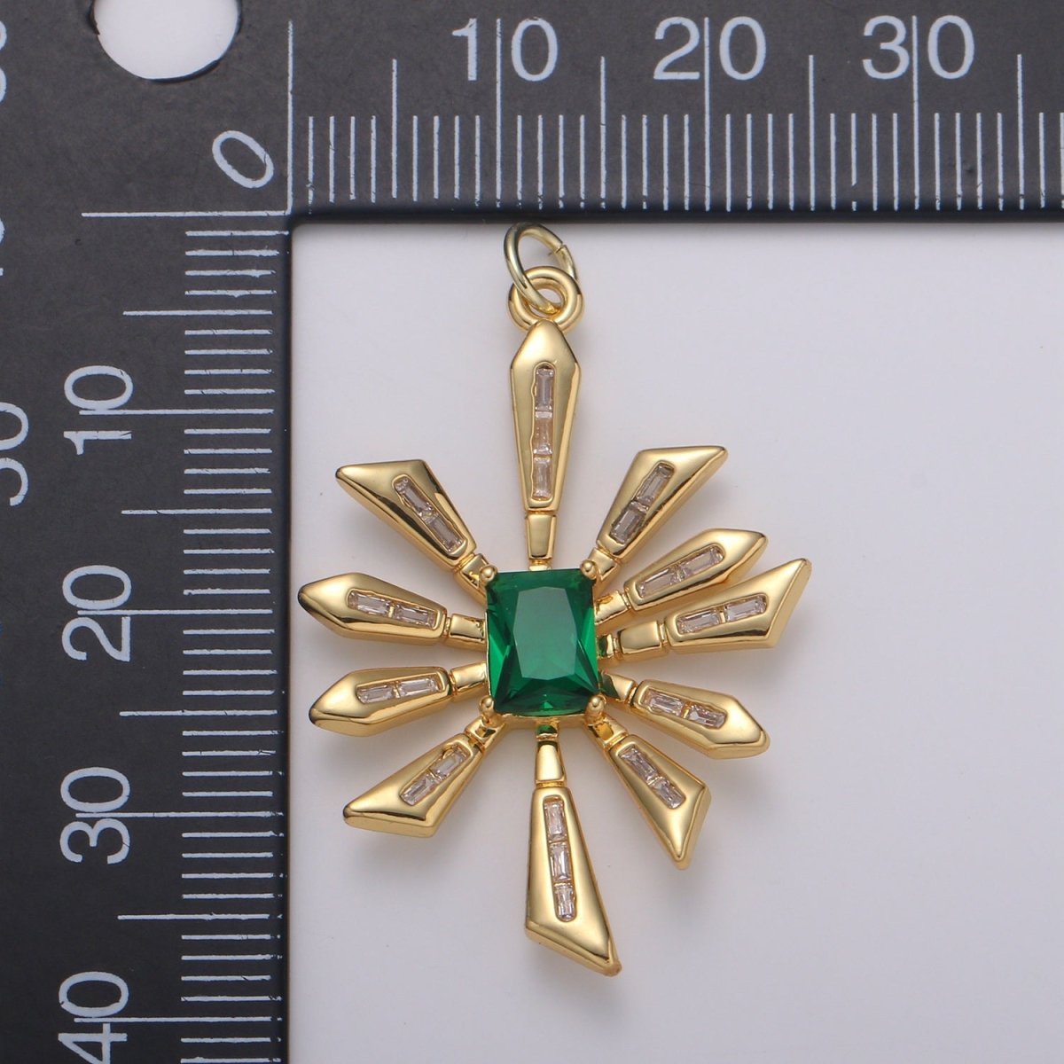 14k Gold Filled Sun Pendant, Bold Spike Celestial Jewelry, Tribal Gold Necklace, Statement Necklace, Sunburst Necklace, Layering Necklace E-218 E-791 - DLUXCA