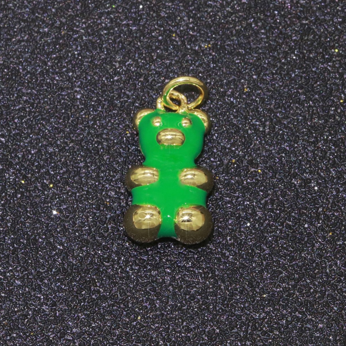 14k Gold Filled Tedy Bear Charm Enamel Animal Pendant for Necklace Earring Bracelet Supply M-530 - M-538 - DLUXCA