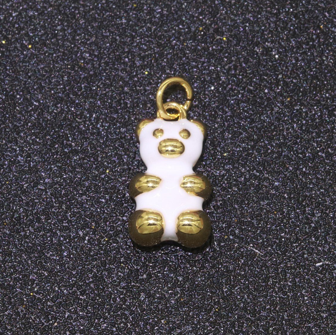 14k Gold Filled Tedy Bear Charm Enamel Animal Pendant for Necklace Earring Bracelet Supply M-530 - M-538 - DLUXCA