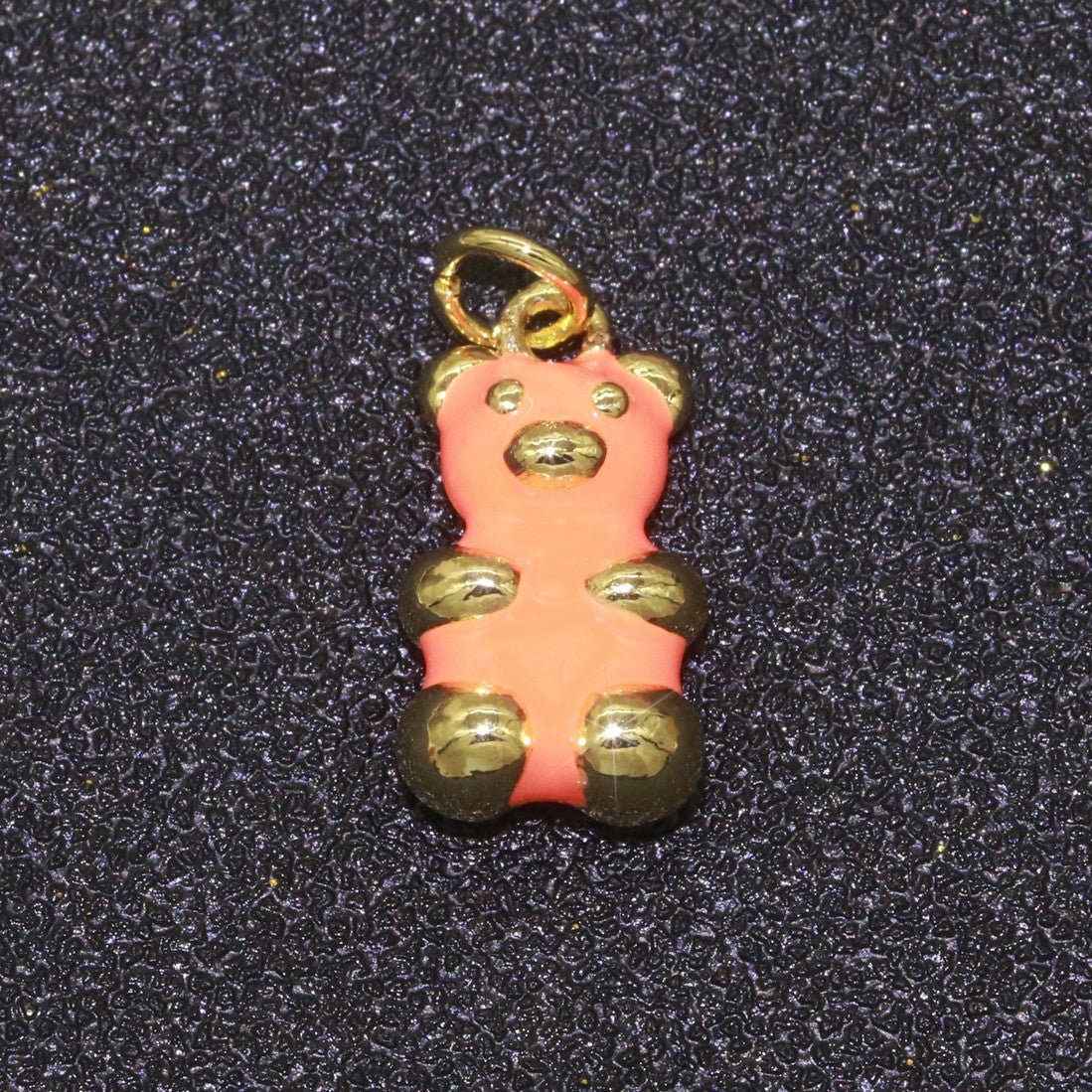 14k Gold Filled Tedy Bear Charm Enamel Animal Pendant for Necklace Earring Bracelet Supply M-530 - M-538 - DLUXCA