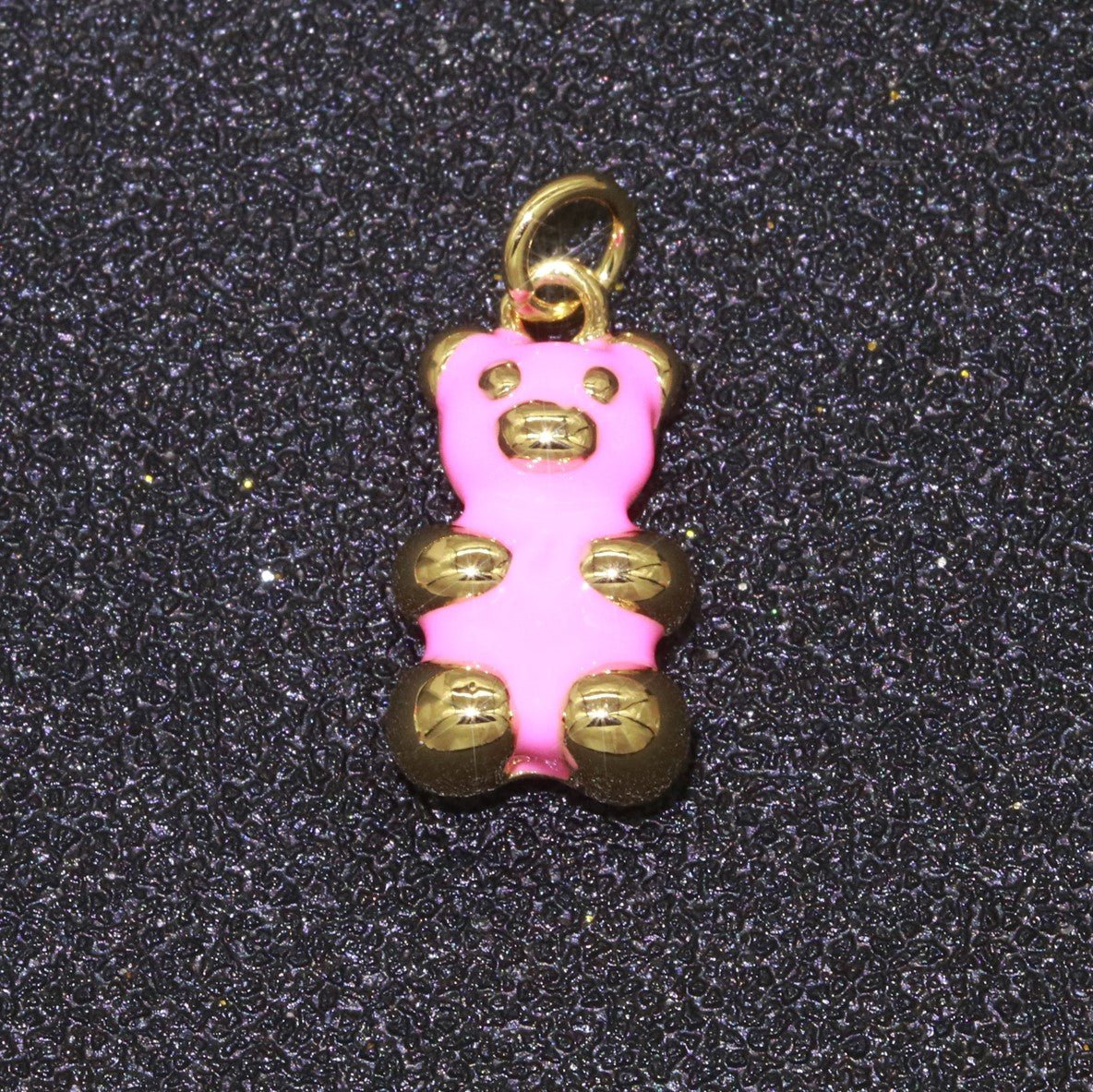 14k Gold Filled Tedy Bear Charm Enamel Animal Pendant for Necklace Earring Bracelet Supply M-530 - M-538 - DLUXCA