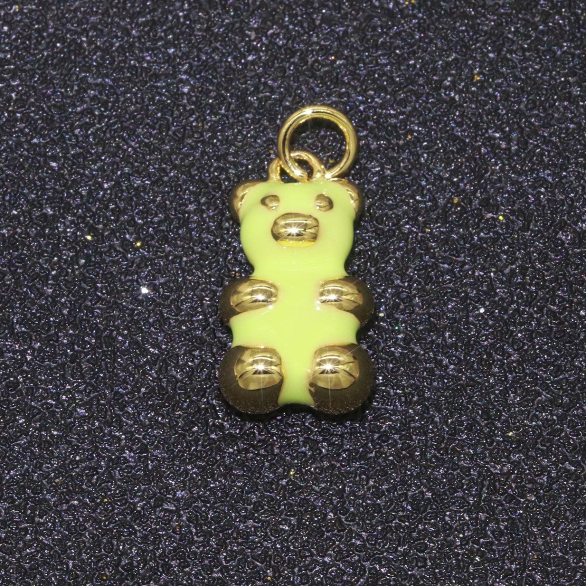 14k Gold Filled Tedy Bear Charm Enamel Animal Pendant for Necklace Earring Bracelet Supply M-530 - M-538 - DLUXCA