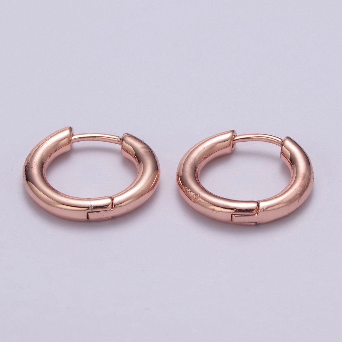 14K Gold Filled Thick Huggie Hoop, Small Hoop, Tiny Hoop Earrings, Gold Thick Huggie Hoop Earrings, Simple Thick Huggie Hoop, Daily earring T-246 ~ T-249 - DLUXCA