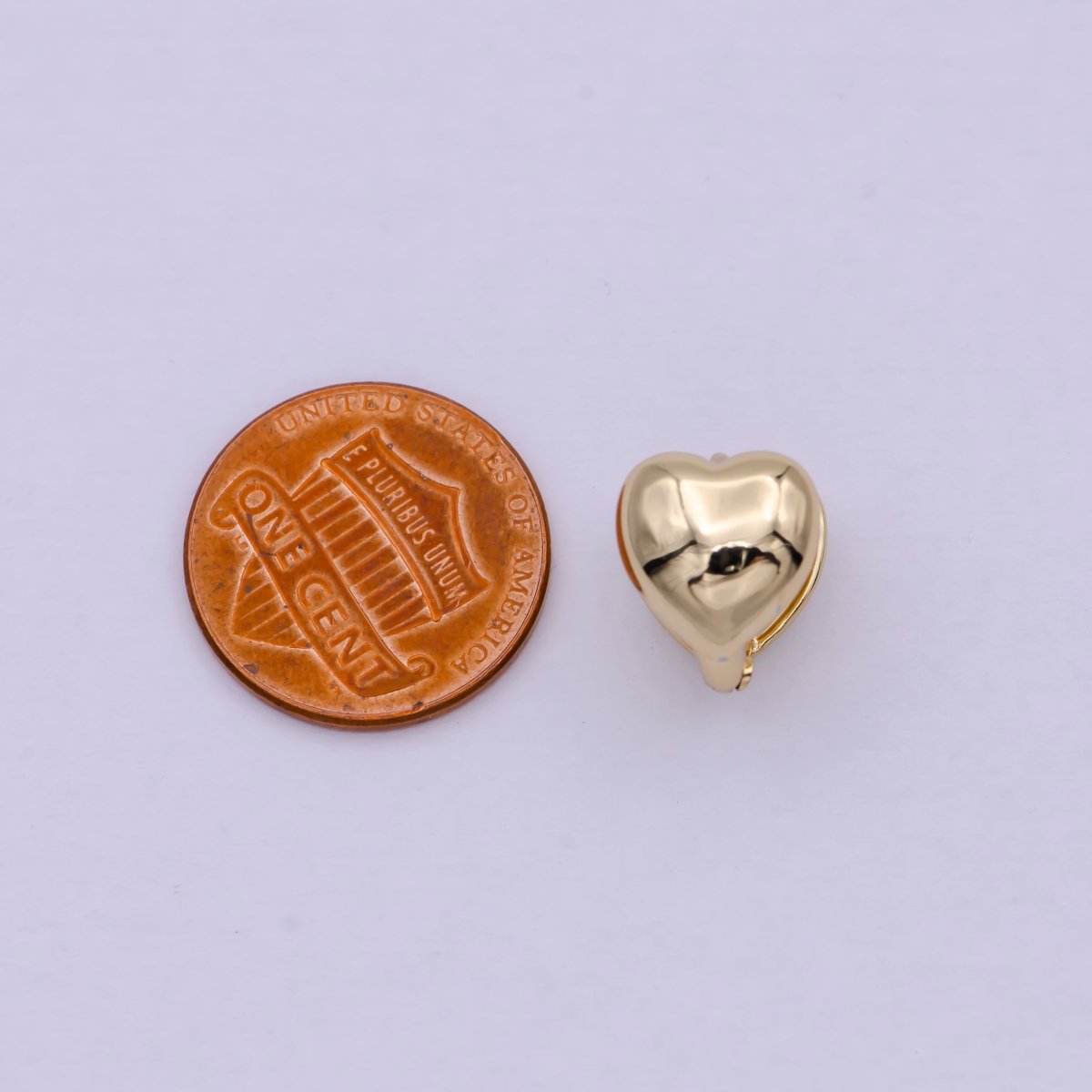 14K Gold Filled Tiny 12mm Heart Stud Earring For Valentine | T-271 - DLUXCA
