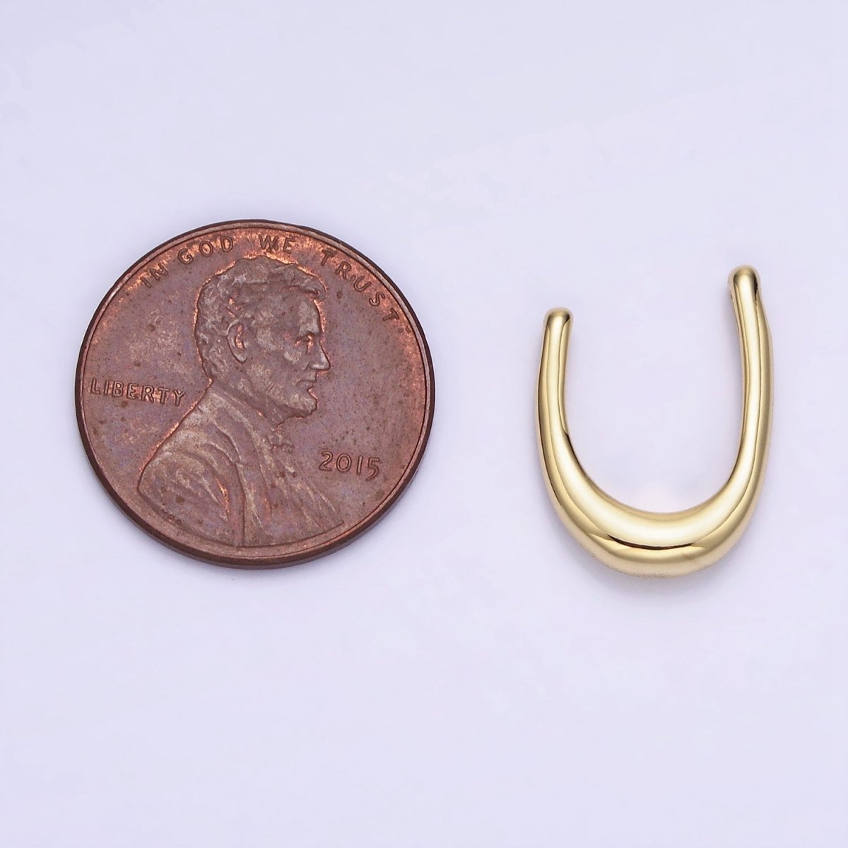 14K Gold Filled U Shaped Connector Minimalist Findings | Z713 - DLUXCA